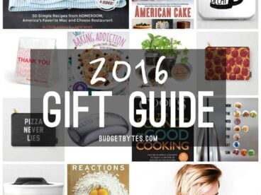 Here are all of my picks for the 2016 holiday gift season! 2016 Gift Guide - BudgetBytes.com