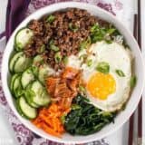 Bibimbap is the ultimate bowl meal with plenty of color, flavor, and texture to keep your taste buds happy and your stomach full. BudgetBytes.com