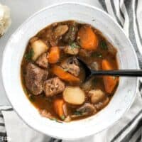 This Instant Pot Beef Stew is incredibly fast and easy, but is packed with slow-cooked flavor. BudgetBytes.com