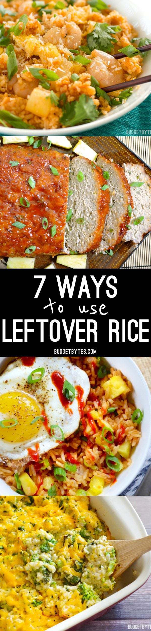 Got leftover rice? Make sure it doesn't go to waste by using one of these 7 ways to use leftover rice. BudgetBytes.com