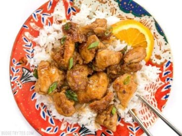 This Easy Orange Chicken cooks quickly in a skillet (no deep frying!) and uses only real, fresh ingredients. It's the perfect take-out fake-out. BudgetBytes.com