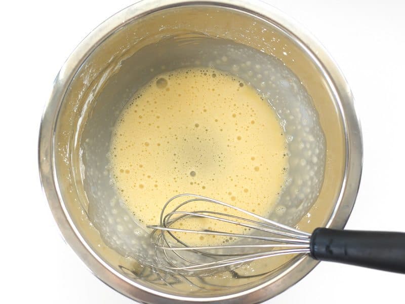Whisked Cornstarch and egg in a bowl