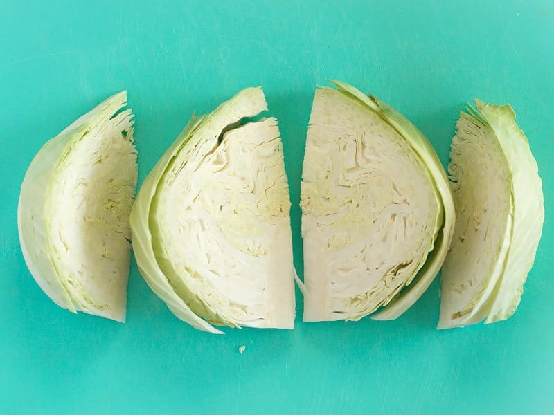Cabbage Cut into Wedges