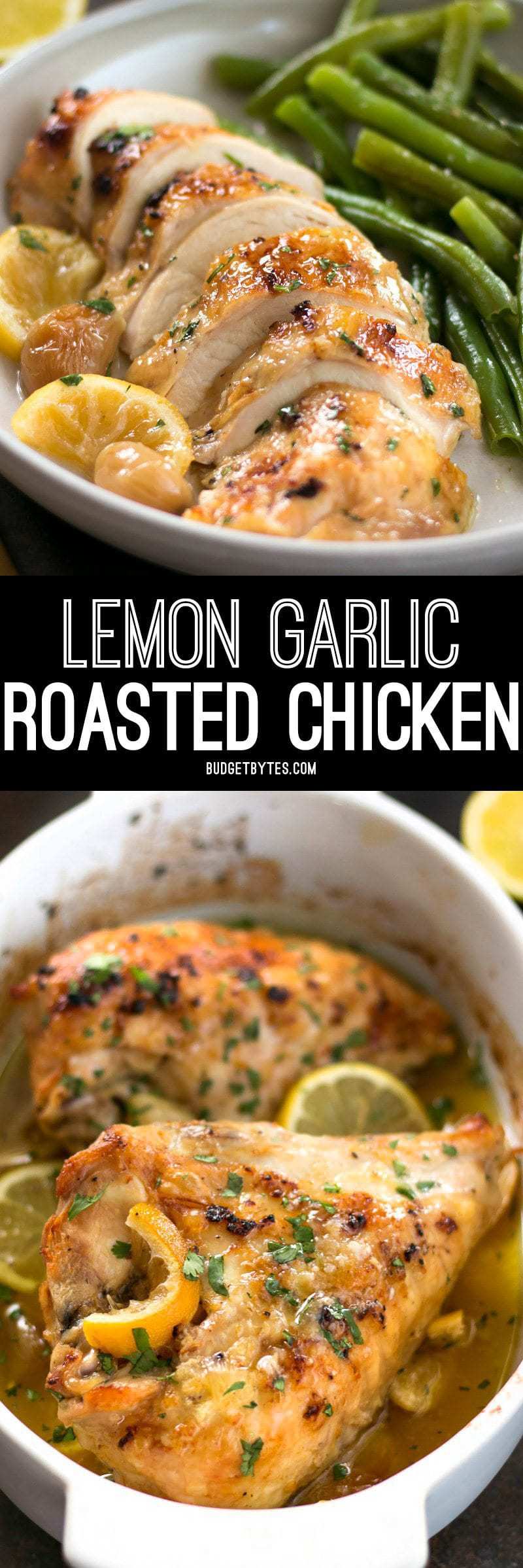 This low and slow cooking method makes this Lemon Garlic Roasted Chicken incredibly tender, juicy, and flavorful! BudgetBytes.com