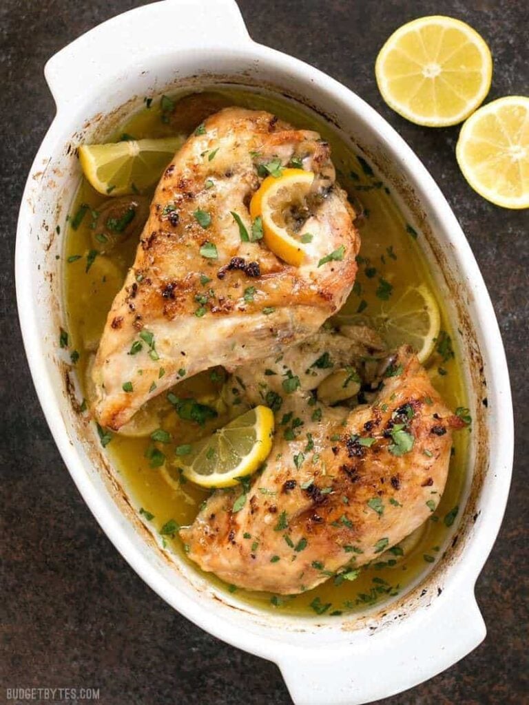 Lemon Garlic Roasted Chicken - Budget Bytes