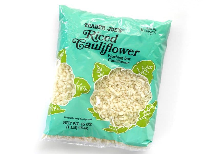 Riced Cauliflower bag from Trader Joes