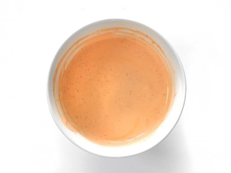 Sriracha Mayo Dressing in a bowl