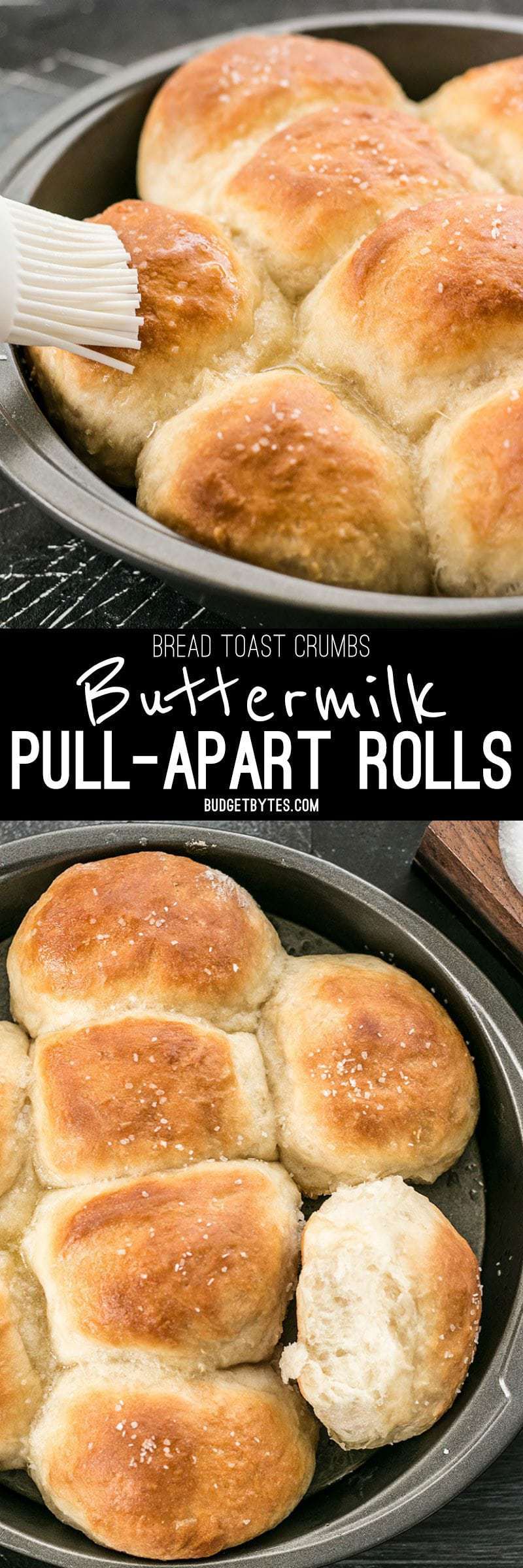These incredible light and delicate Buttermilk Pull-Apart Rolls couldn't be easier thanks to a simple no-knead dough. BudgetBytes.com