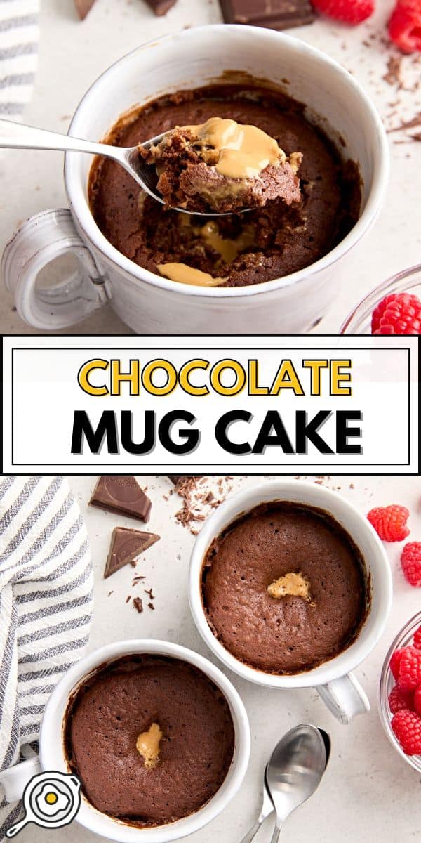 chocolate mug cake pin image