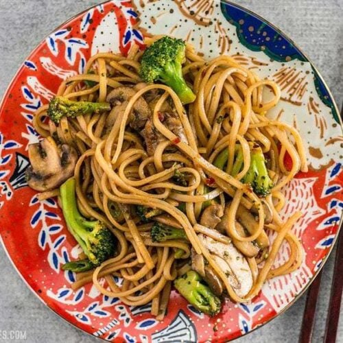 With just a few ingredients you can make these easy and delicious Mushroom Broccoli Stir Fry Noodles for a fast weeknight dinner. BudgetBytes.com