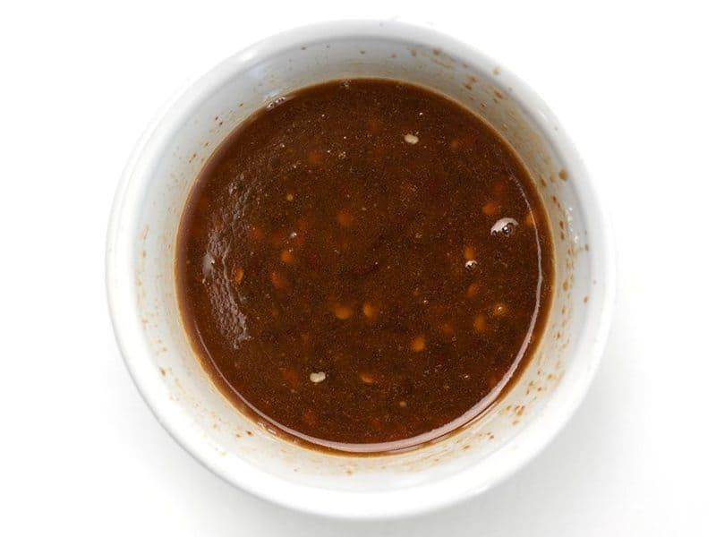 Simple Stir Fry Sauce in a small white bowl