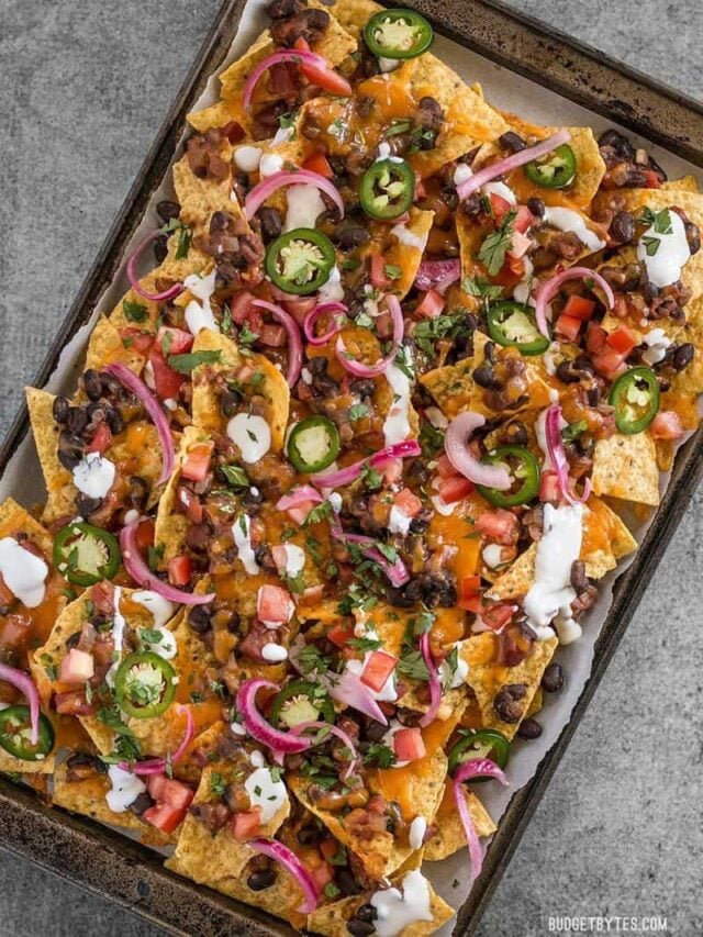 Spicy Baked Black Bean Nachos Recipe Budget Bytes