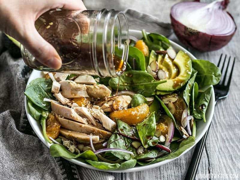 Mason Jar Salads with Sesame Yogurt Dressing {Vegetarian}