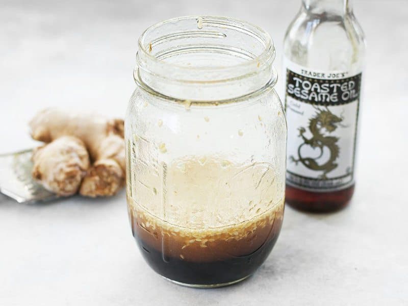 Simple Sesame Dressing in a mason jar