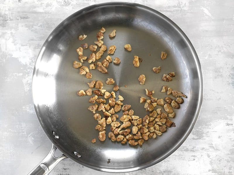 Toast Walnuts in a dry skillet