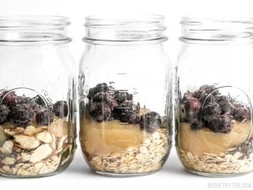 These Blueberry Almond Overnight Oats are naturally sweet without any added sugar, and provide plenty of flavor and texture to keep you happy and full all morning. BudgetBytes.com