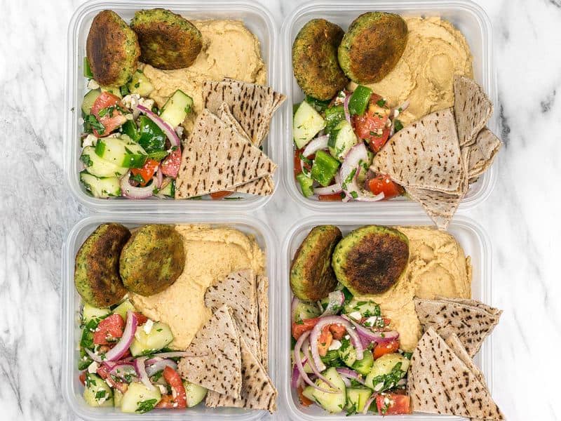 Falafel Salad Meal Prep Bowls