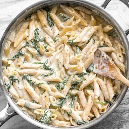 Spinach Alfredo Pasta - Budget Bytes