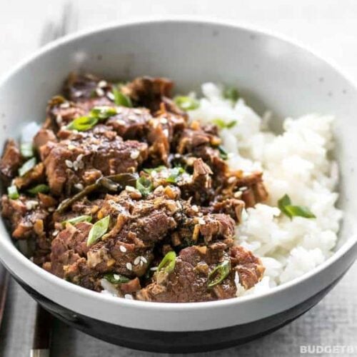 This tender, rich, and flavorful Slow Cooker Sesame Beef is extremely versatile and only requires a few ingredients that can be found at most grocery stores. BudgetBytes.com