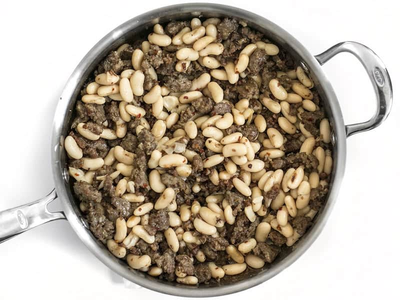 Add Cannellini Beans to skillet