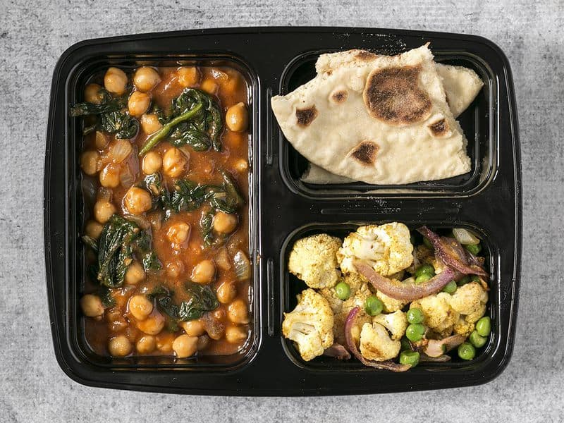 One Curried Chickpeas Meal Prep container