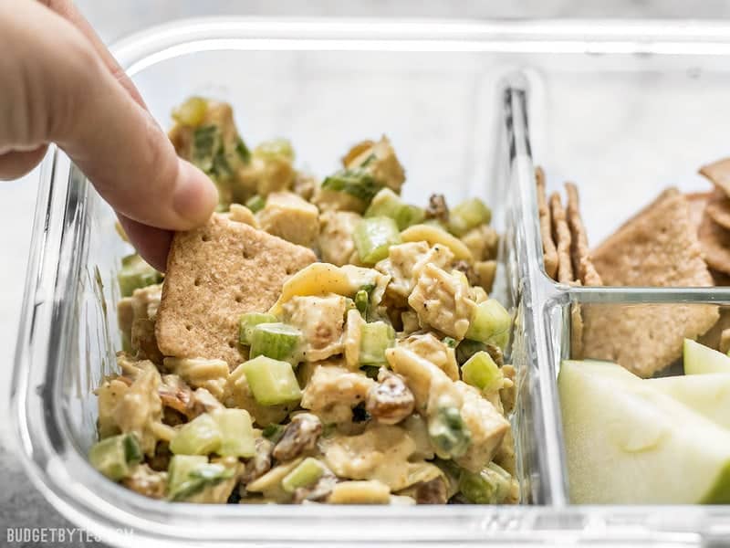 Curried Chicken Salad (Meal Prep) - The Forked Spoon