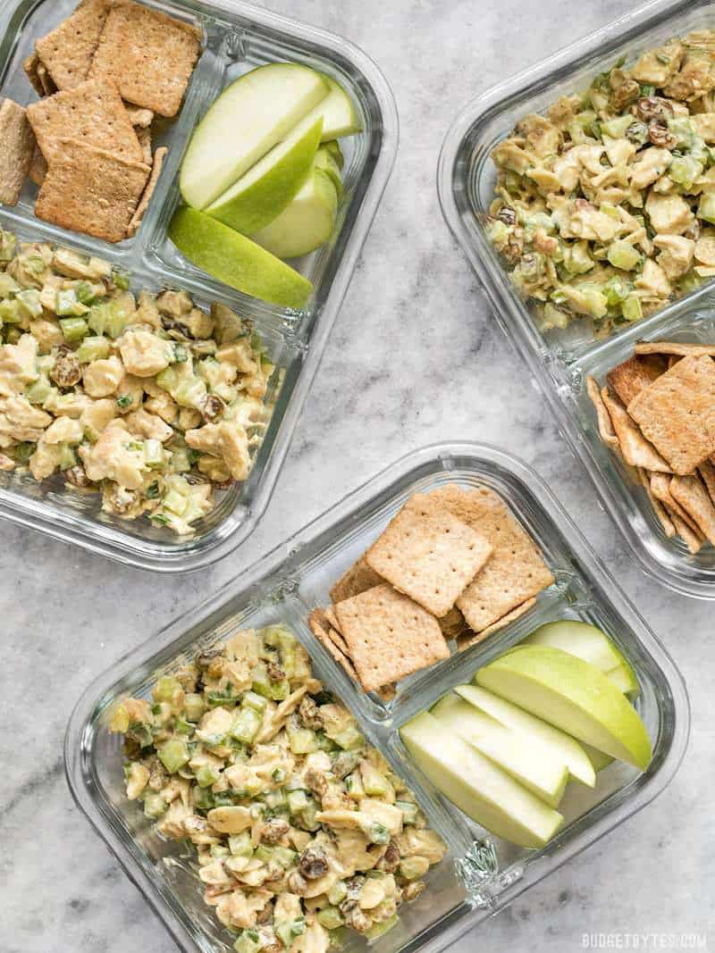 Veggie-Packed Chicken Salad Meal Prep - Smile Sandwich