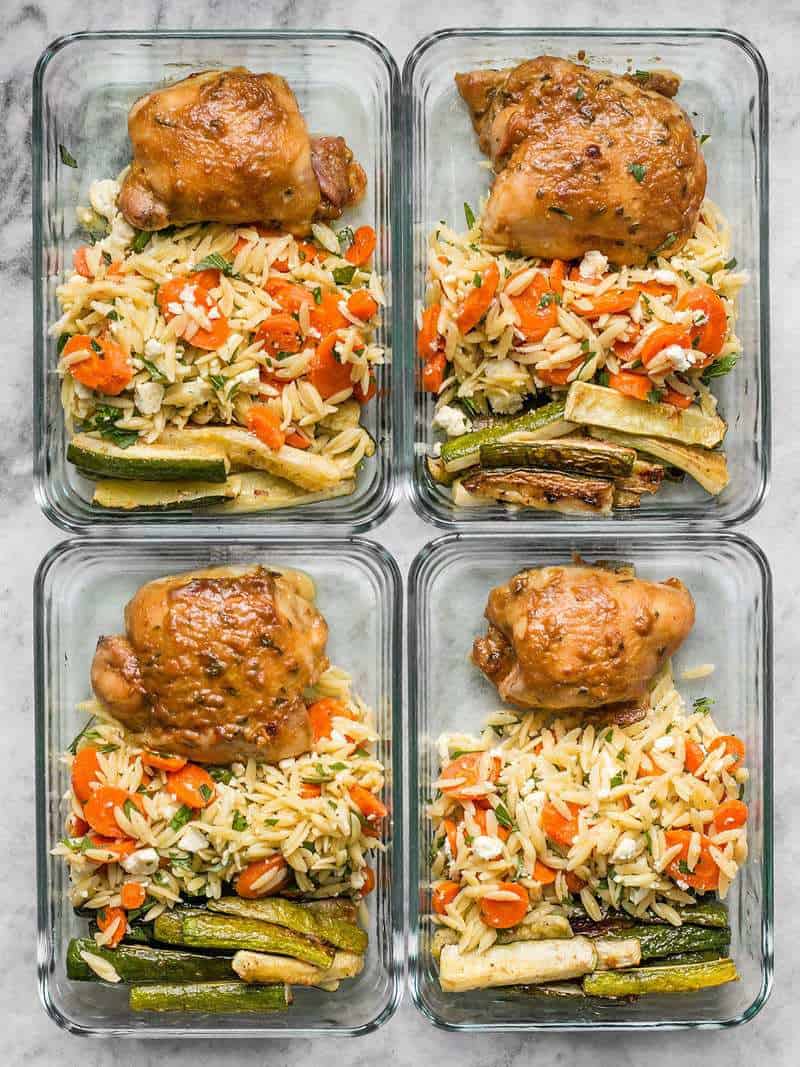 This week's Maple Dijon Chicken Thigh Meal Prep is all about oven roasting, fall flavors, and lots of vegetables. BudgetBytes.com