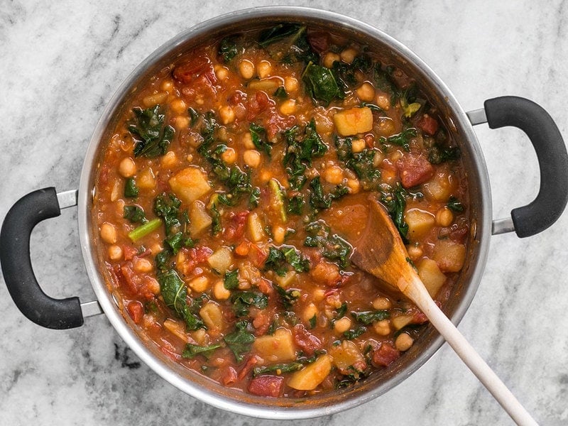 Finished Smoky Potato Chickpea Stew