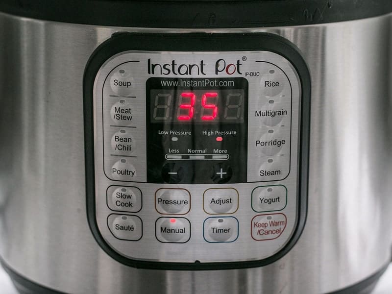 Set Instant Pot to 35 Minutes