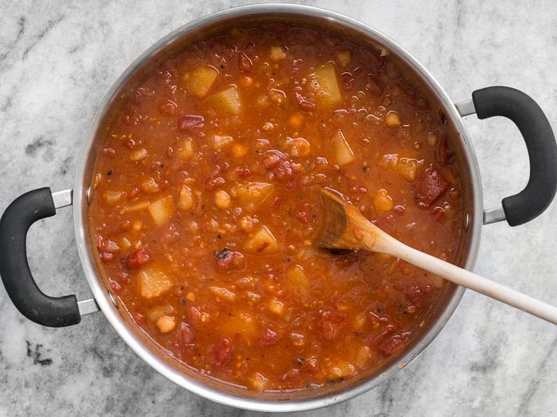 Simmered Smoky Potato Chickpea Stew