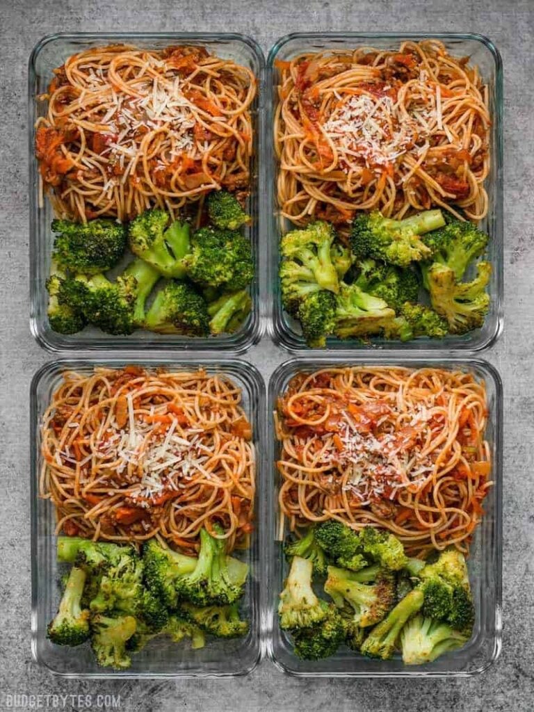 Spaghetti Meal Prep - Budget Bytes
