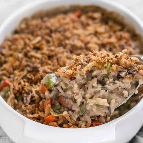 Plenty of vegetables, a hearty wild rice blend, and a super creamy sauce make this Wild Rice and Vegetable Casserole a warm comforting dish for winter! BudgetBytes.com