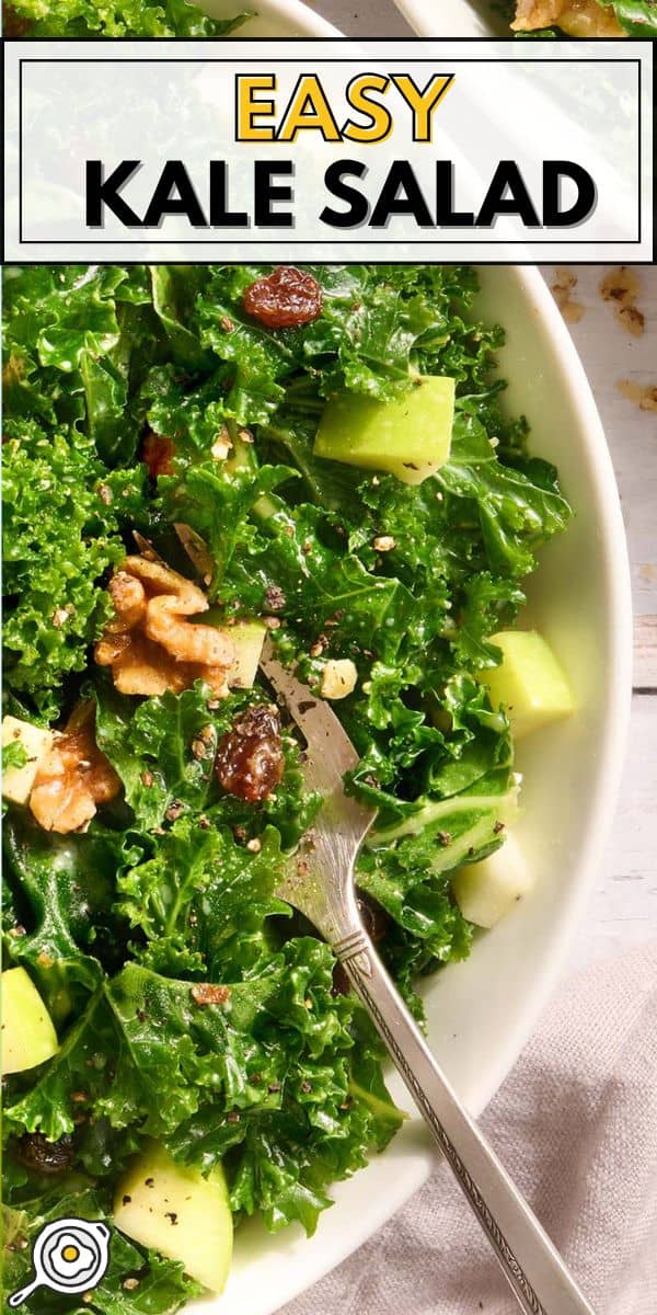 easy kale salad pin image
