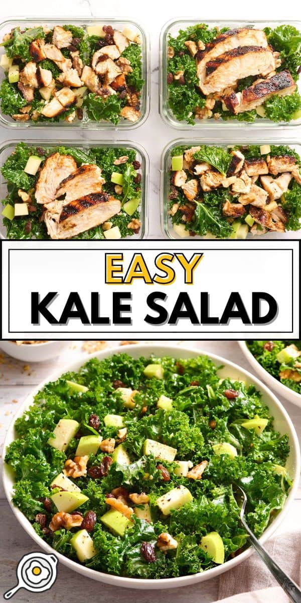 easy kale salad pin image