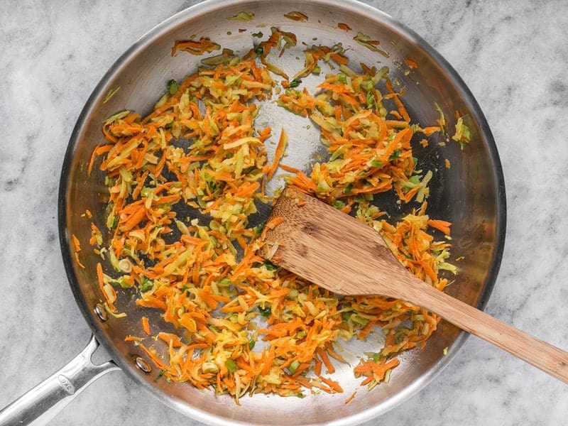 Sauteed Broccoli Stems and Carrots