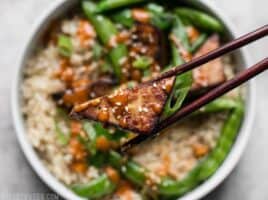 These vegan Soy Marinated Tofu Bowls are full of rich flavors and plenty of texture to keep your taste buds happy and your belly full. BudgetBytes.com