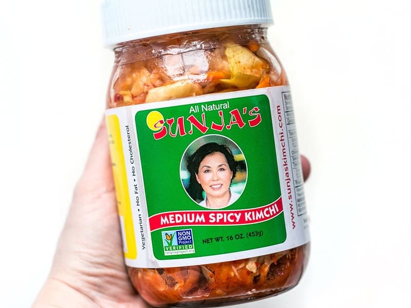 Jar of Vegan Kimchi