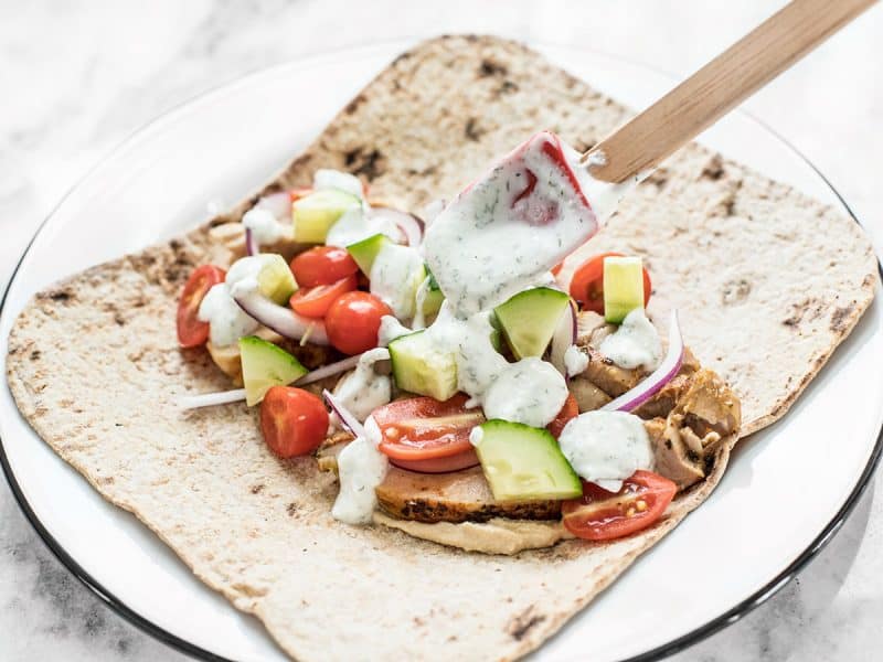 Greek Chicken Wraps - Budget Bytes