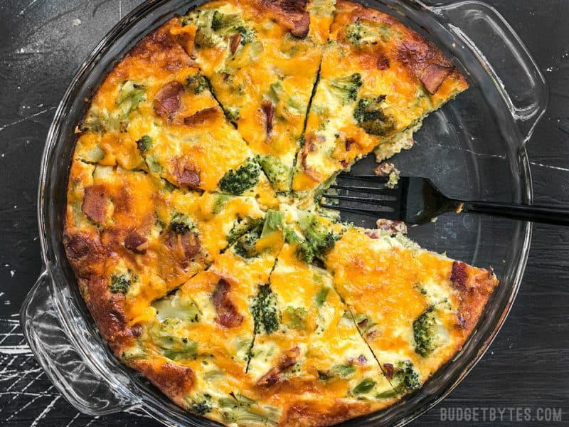 Bacon-Broccoli-Cheddar-Crustless-Quiche-