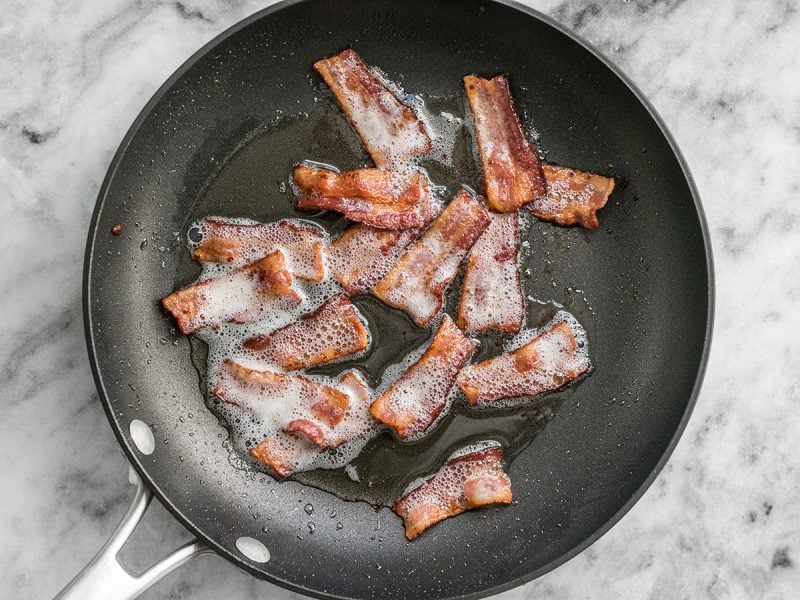 Fried Bacon for Crustless Quiche