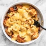 If you’re trying to cut carbs, try this Spicy Roasted Cauliflower with Cheese Sauce to get your rich, creamy, cheesy fix! BudgetBytes.com