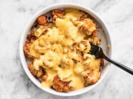 If you’re trying to cut carbs, try this Spicy Roasted Cauliflower with Cheese Sauce to get your rich, creamy, cheesy fix! BudgetBytes.com