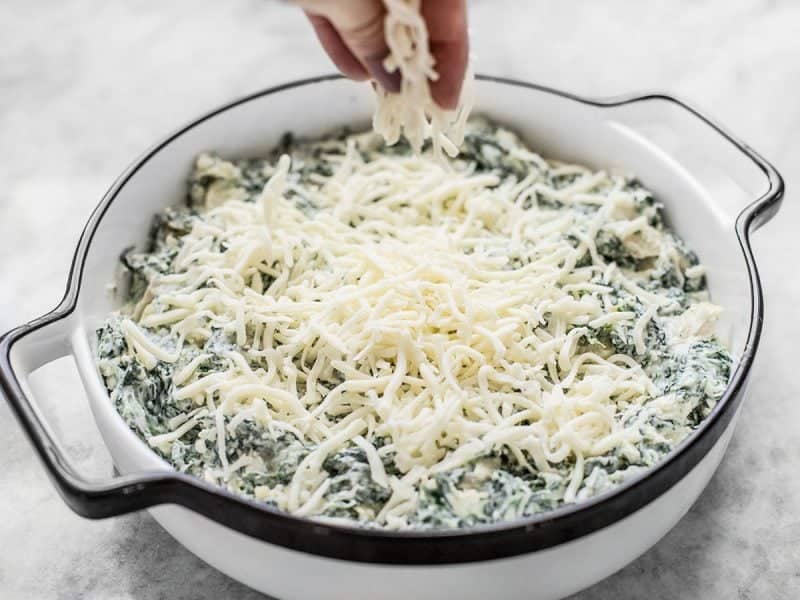Add Final Cheese to Double Spinach Artichoke Dip