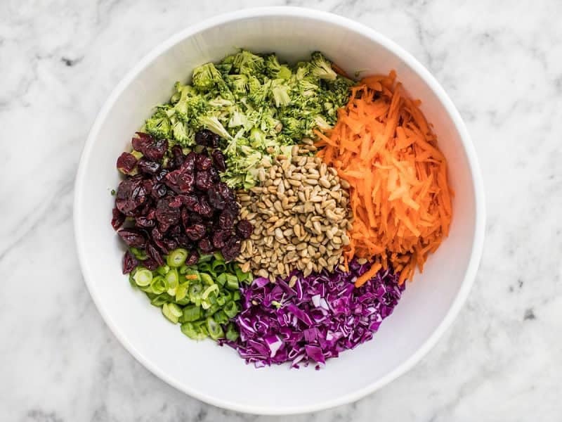 Sweet Crunch Winter Salad Ingredients in bowl