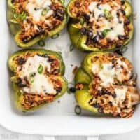 Super flavorful chorizo is the key to keeping these Chorizo Stuffed Bell Peppers simple and delicious enough for a weeknight dinner. BudgetBytes.com
