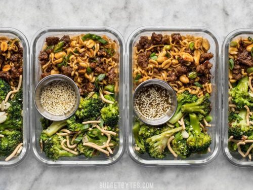Pork & Peanut Dragon Noodle Meal Prep - Budget Bytes