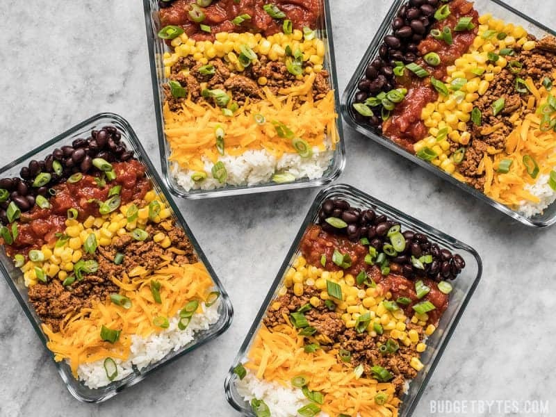 Easiest Burrito Bowl Meal Prep