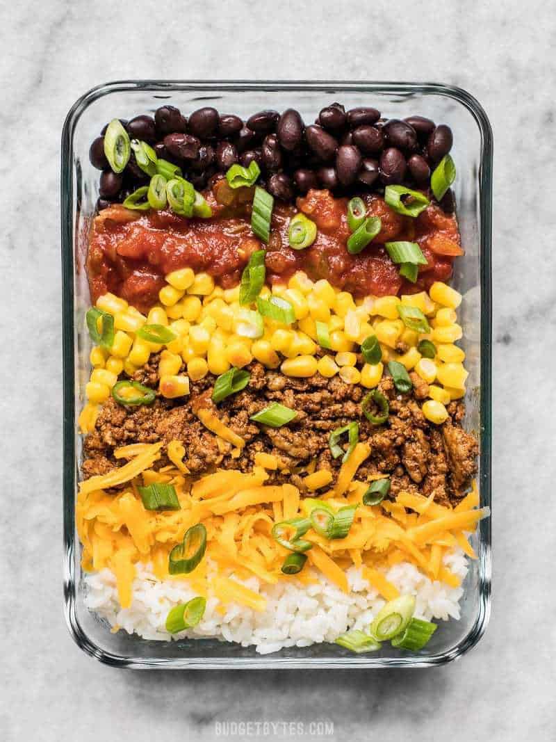 Easiest Burrito Bowl Meal Prep - Budget Bytes