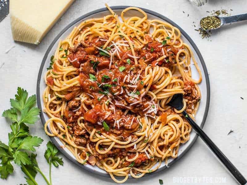 This rich and subtle pasta sauce is incredibly easy, which has earned it the title of The Best Weeknight Pasta Sauce in my house! BudgetBytes.com